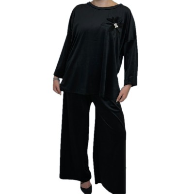 Βελούδινο Σετ με Υφασμάτινο Λουλούδι